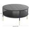 32" Black Metal Open Grid Frame Coffee Table